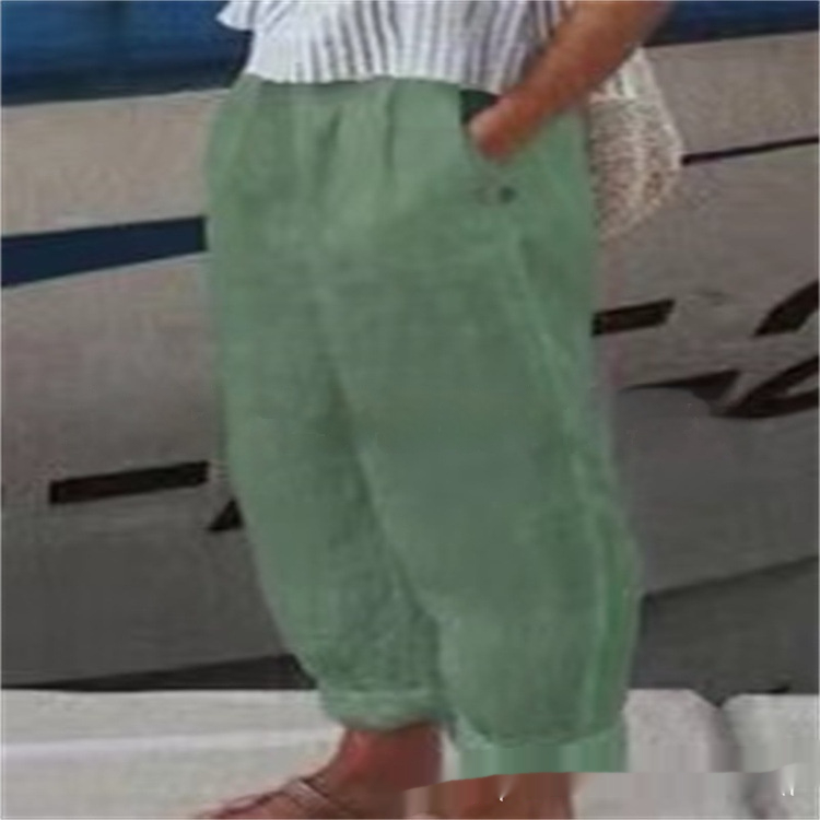 Breathable Retro Versatile High-waisted Cotton-linen Pants
