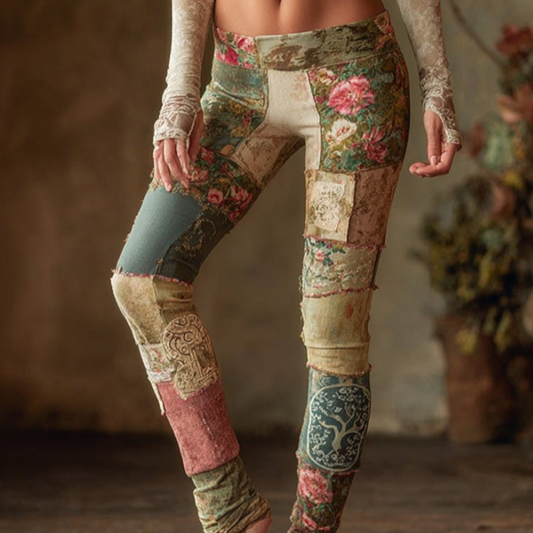 Womens Halloween Face Digital-Print Yoga Base Layer