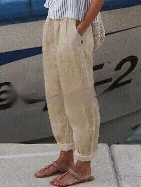 Breathable Retro Versatile High-waisted Cotton-linen Pants