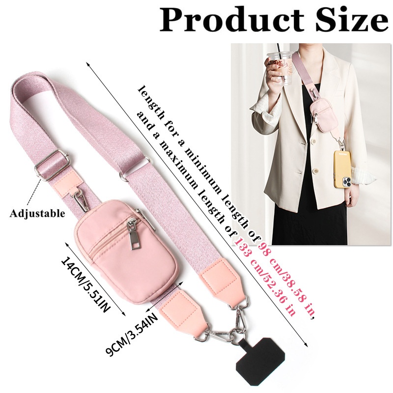 Detachable Twill Glossy Ribbon Phone Lanyard