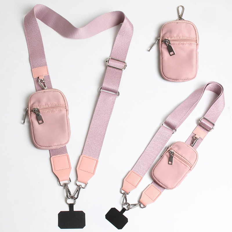 Detachable Twill Glossy Ribbon Phone Lanyard