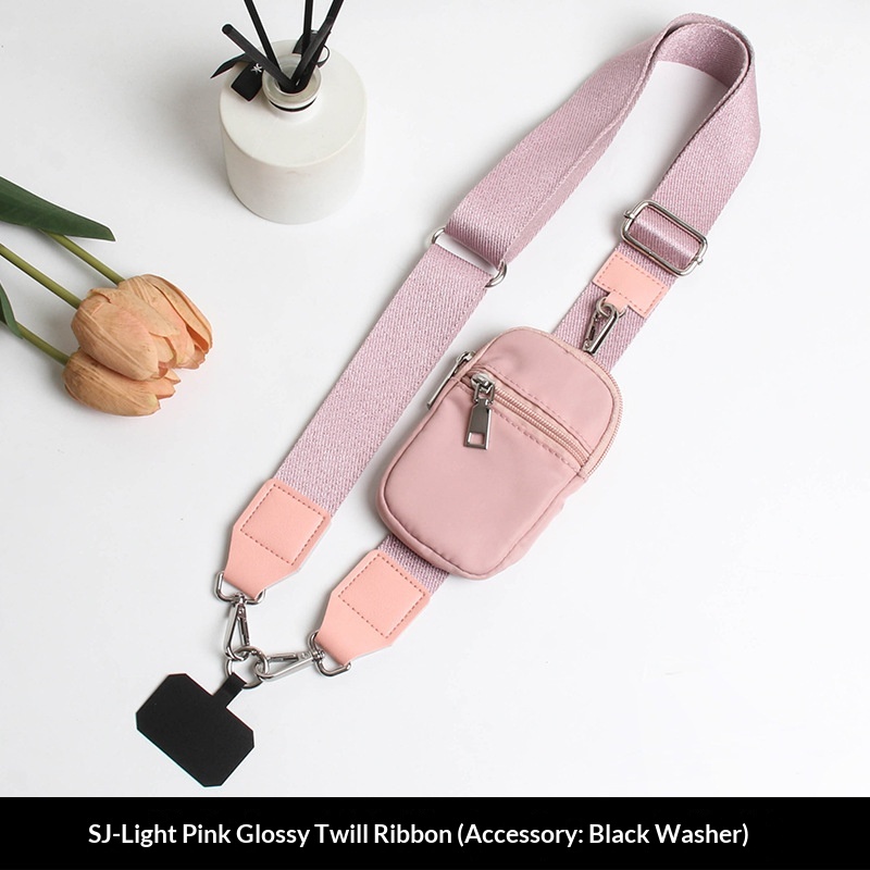 Detachable Twill Glossy Ribbon Phone Lanyard