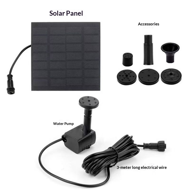 Split Solar Fountain For Outdoor Gardens