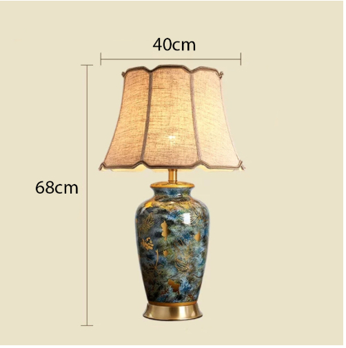 Table Lamp Bedroom Study Bedside Hotel Desk Reading Lamp Simple Villa Painted Creative Lamp