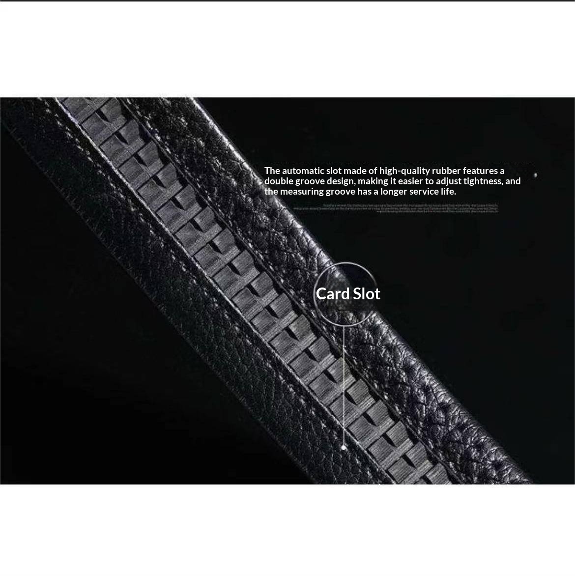 Mens Smooth Leather Belt With Automatic Buckle 1 Piece