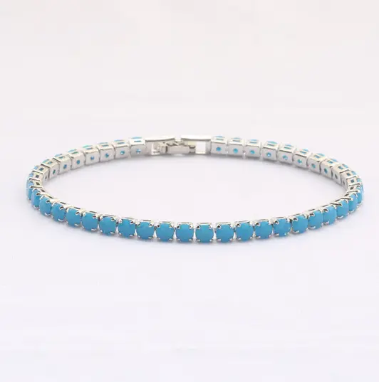 Cubic Zirconia Tennis Bracelets Iced Out Chain Crystal Bracelet Women Men Gold