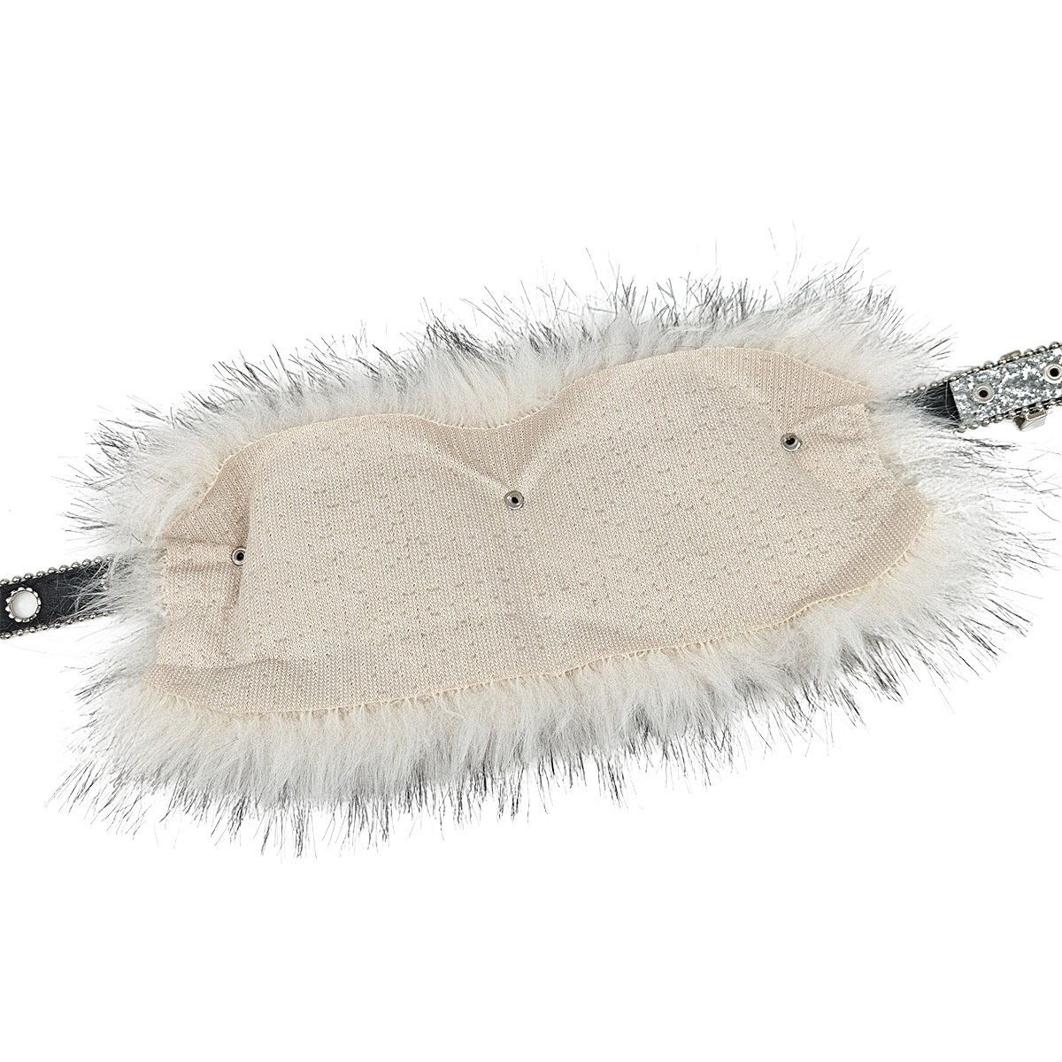 Punk Subculture Diamond-studded Personalized Fur-decorated Sequin Belt