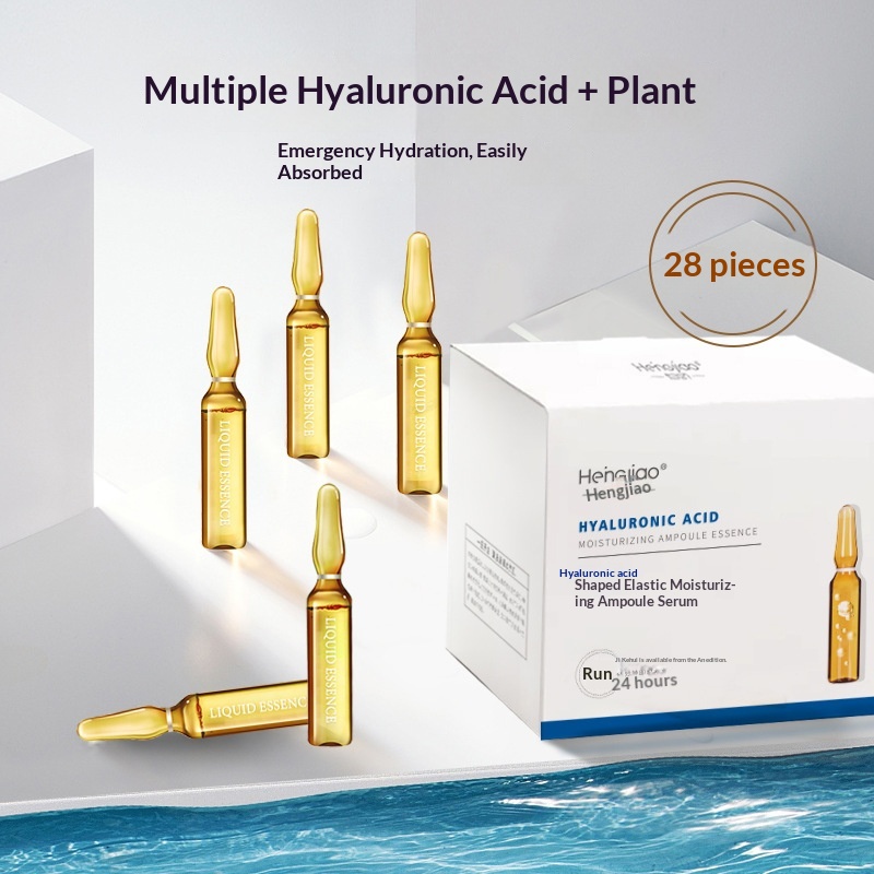 Hyaluronic Acid Fullerene And Niacinamide Serum Single Use Ampoules For Intense Hydration And Moisturization