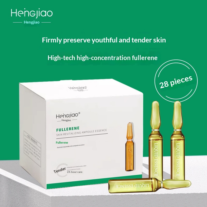 Hyaluronic Acid Fullerene And Niacinamide Serum Single Use Ampoules For Intense Hydration And Moisturization