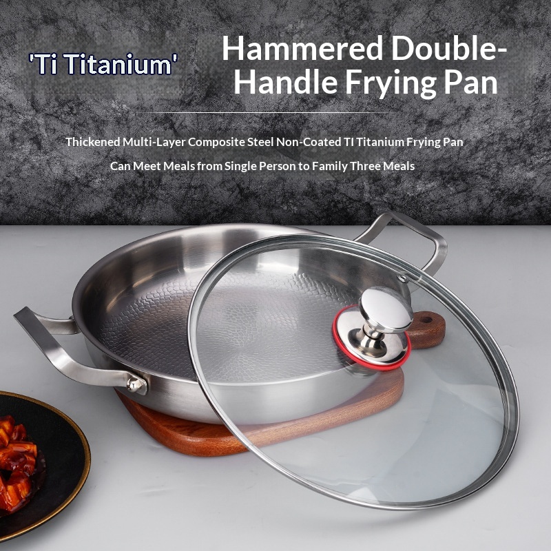Non-stick Titanium Frying Pan For Cooking Steak And Fish At Home