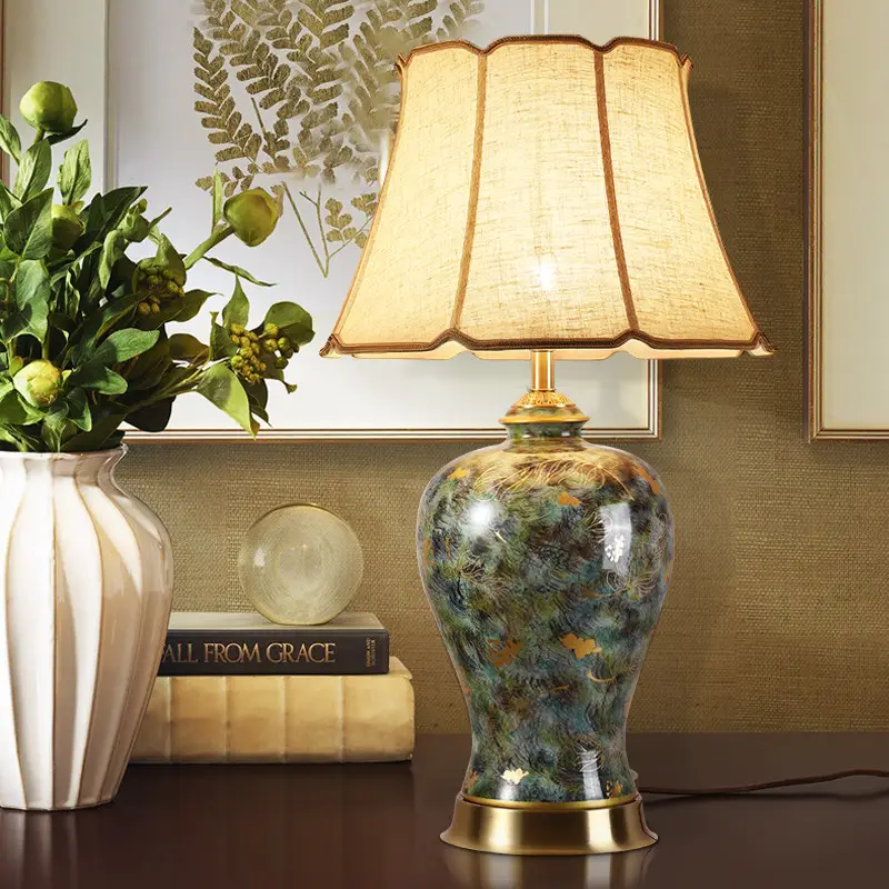 Extra-large All-copper Ceramic Table Lamp