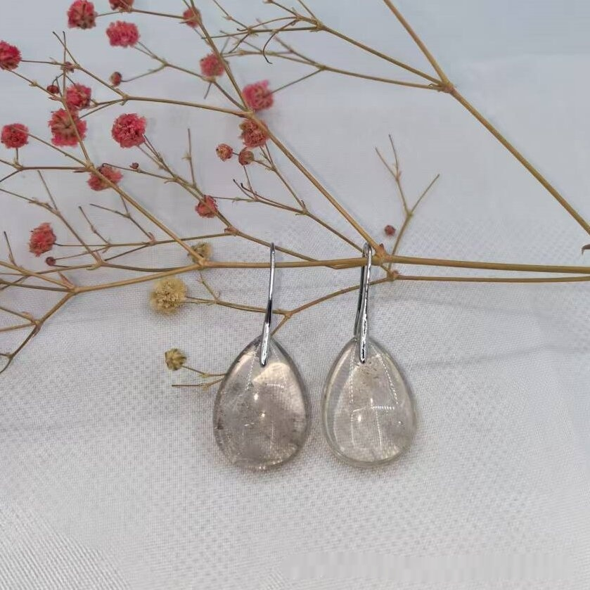 Creative, Versatile Tigers Eye Pendant And Waterdrop Earrings Set