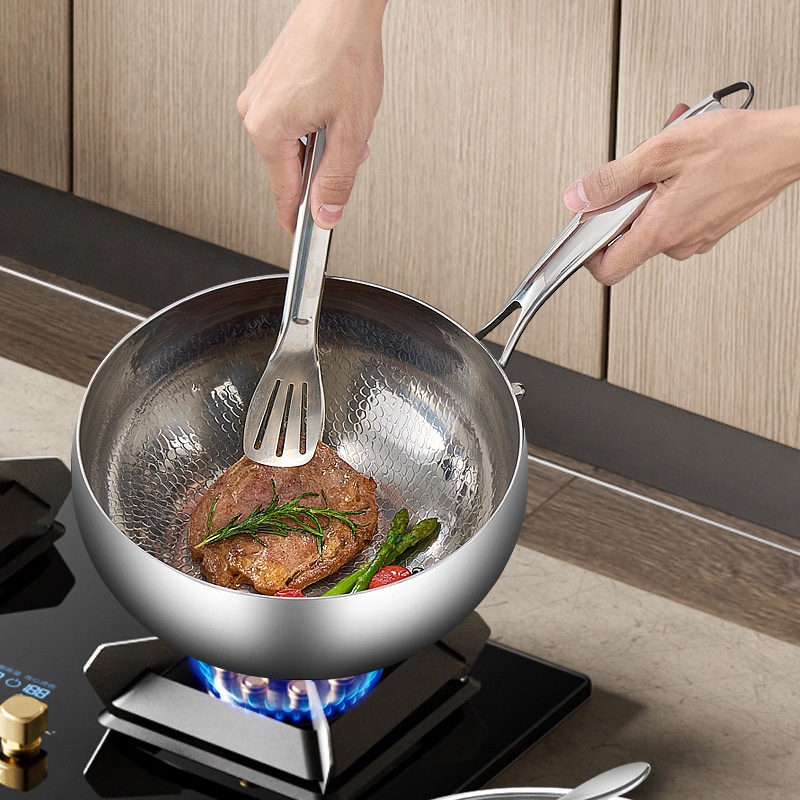 Thickened Multi-Layer Steel Hammered Titanium Wok