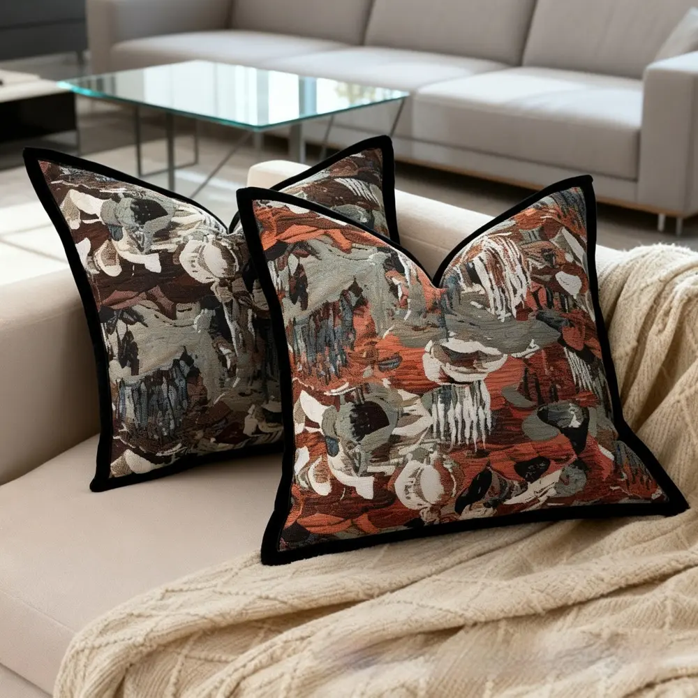 Retro Green Pillowcase That Combines Mid-century Modern Luxury With A High-end, Sophisticated Aesthetic