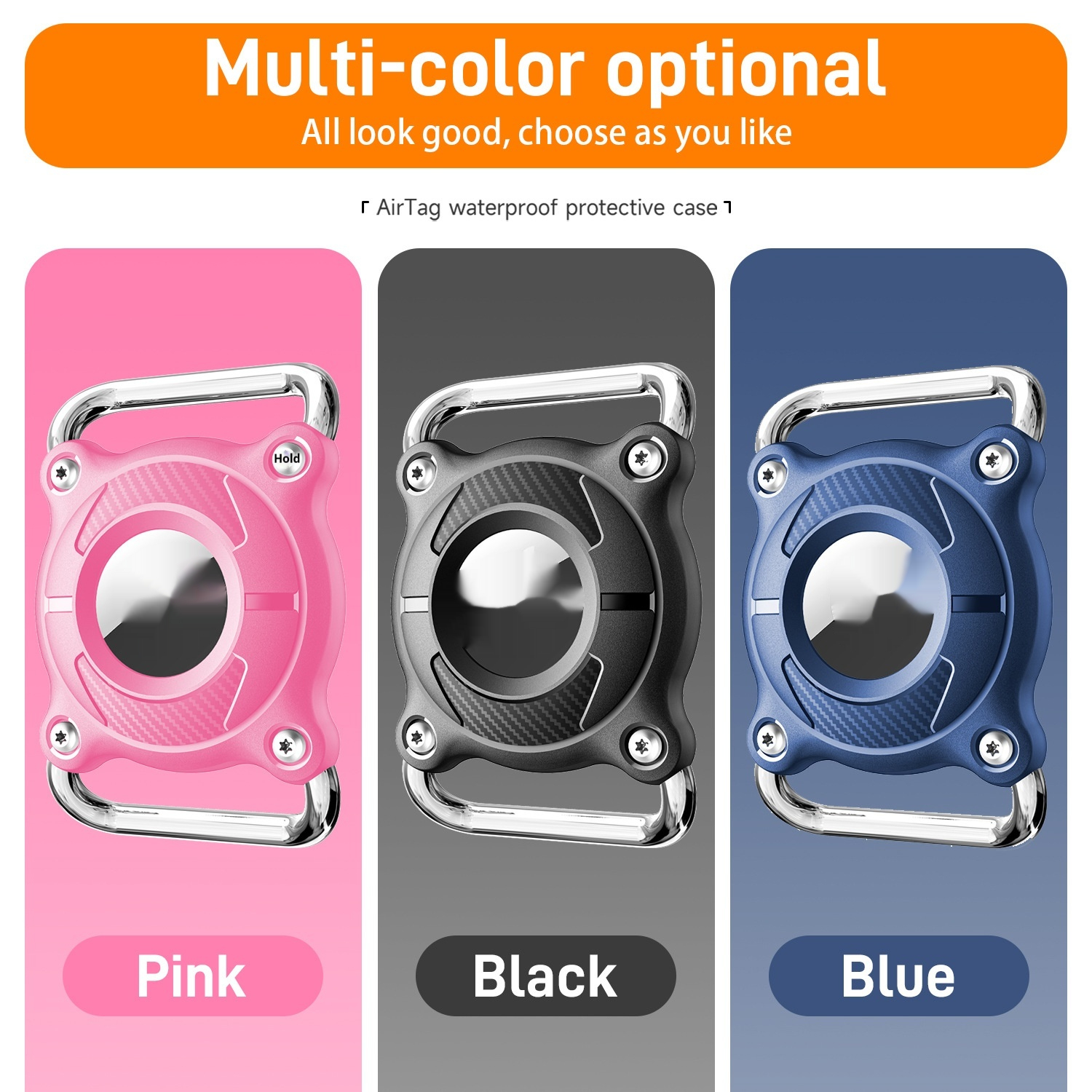 Metal Hardware Buckle AirTag Anti-loss Device Pet-grade Waterproof Case Protector