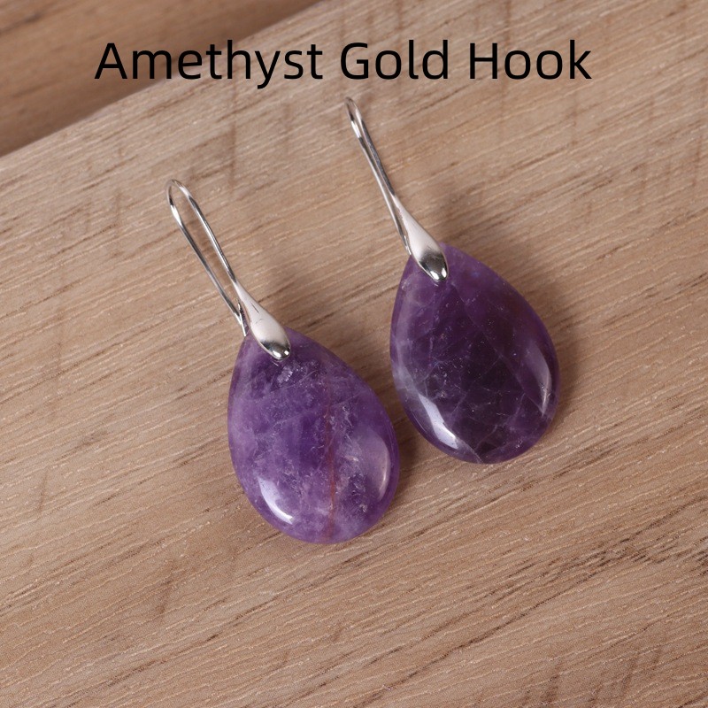 Minimalist Amethyst Drop Earrings In An Original Design