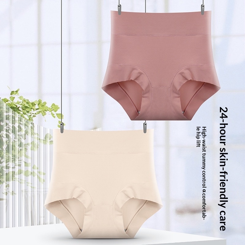 High Waisted Womens Plus Size Cotton Crotch In Solid Color