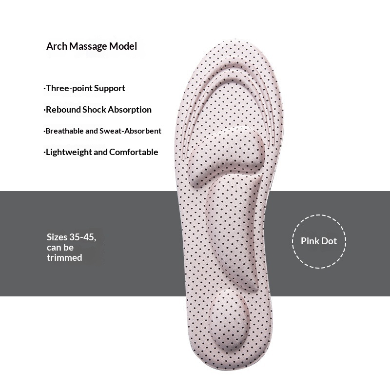 5D Arch-supporting High-elasticity Shock-absorbing Breathable And Sweat-wicking Insoles For Men And Women