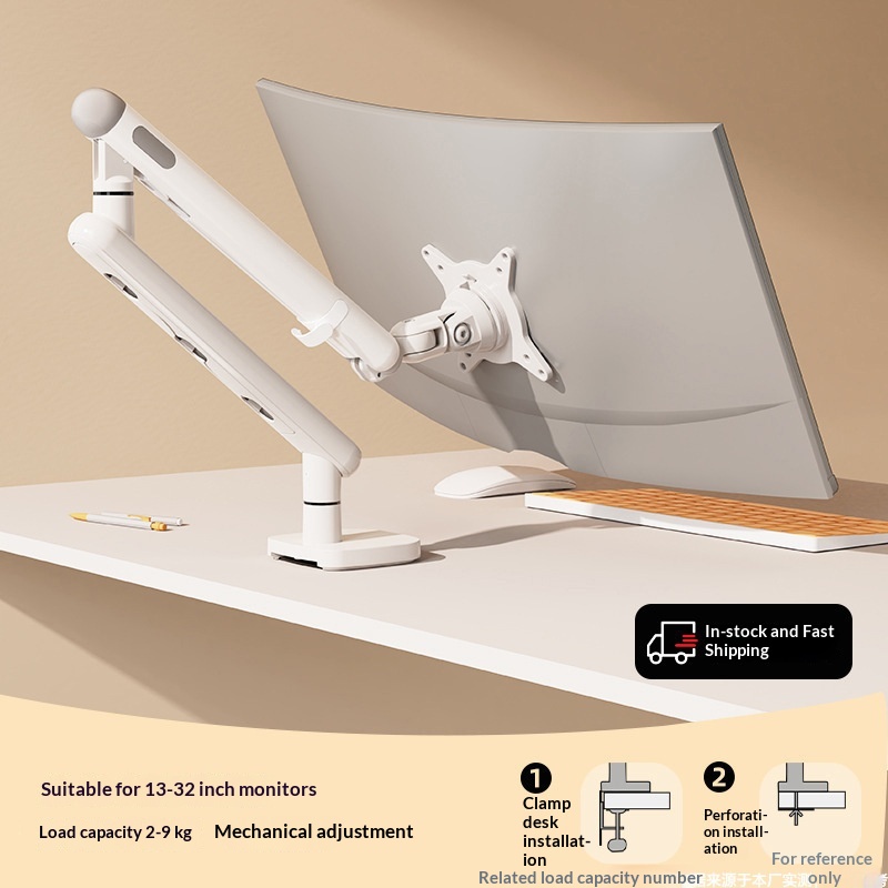 Monitor Computer Stand With Mechanical Arm And Desktop Rotation