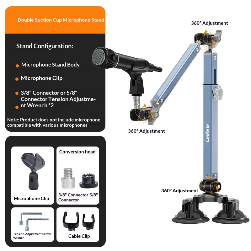 Lamptek Heavy-duty Microphone Boom Arm With Adjustable Extension
