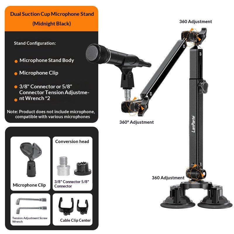 Lamptek Heavy-duty Microphone Boom Arm With Adjustable Extension