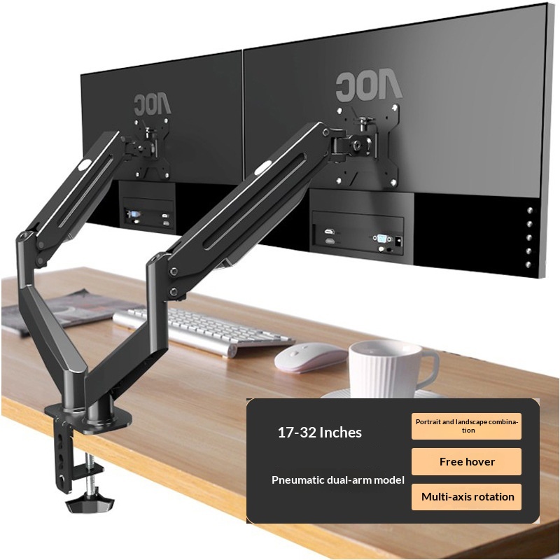 Monitor Computer Stand With Mechanical Arm And Desktop Rotation