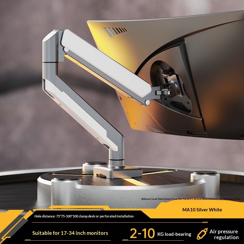 Monitor Computer Stand With Mechanical Arm And Desktop Rotation