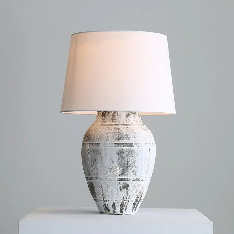 Ceramic Jar Art Wabi-Sabi Designer Living Room Antique-Style Ceramic Table Lamp