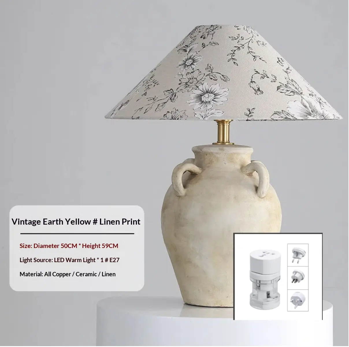 American Retro Nostalgic Living Room Decorative Desk Lamp