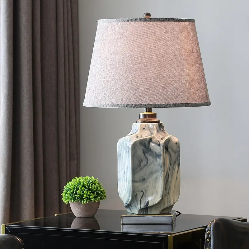 Familys New Chinese-Style All-Copper Light-Luxury Ceramic Table