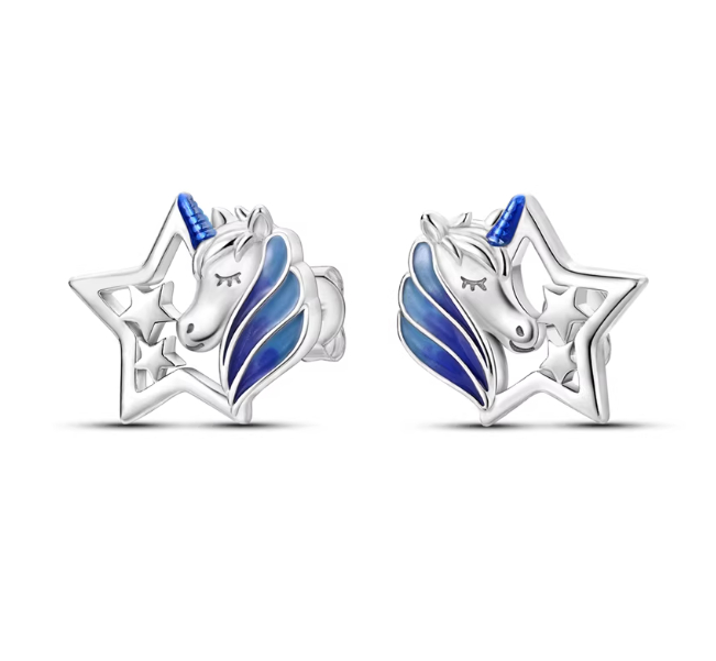 Pink-purple Iris Hoop Folded-ear Bunny Ear Jewelry Niche-design Copper-plated Silver Earrings