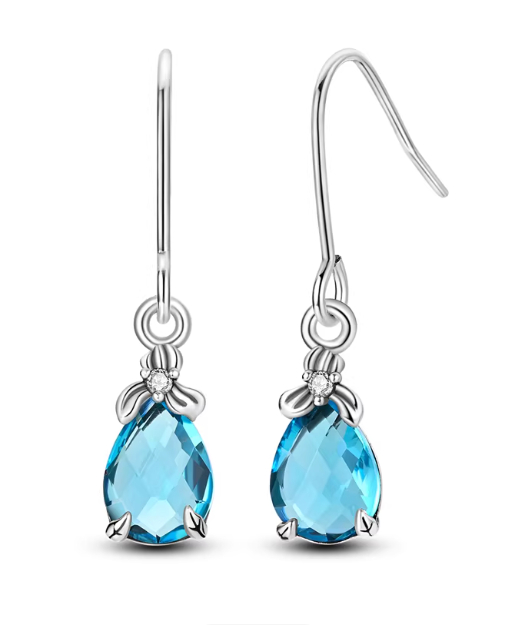 Pink-purple Iris Hoop Folded-ear Bunny Ear Jewelry Niche-design Copper-plated Silver Earrings