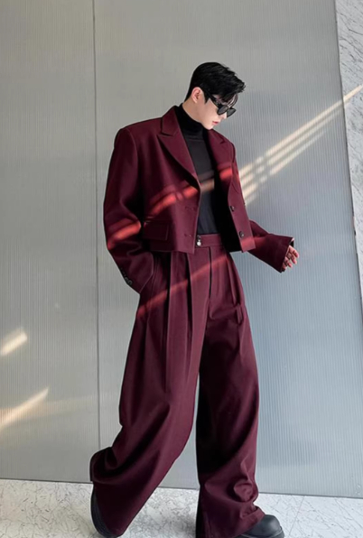 Two Piece Retro Thick Short Casual Suit Set For Niche Designers