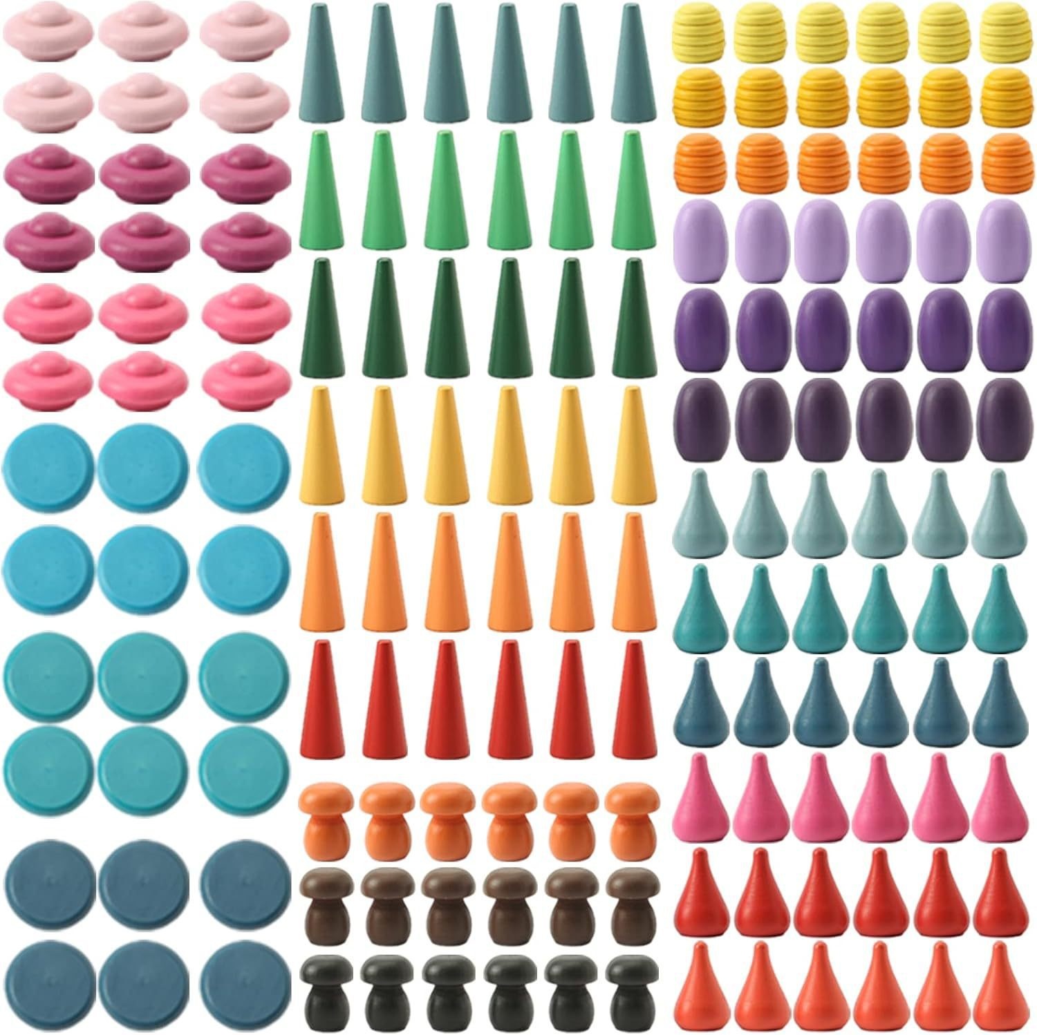 Bestselling Wooden Stacking Toy For Kids Rainbow Building Blocks For Creative Assembly