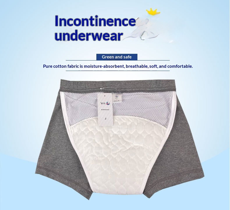 Men's Washable Pure Cotton Breathable Leak Proof Underwear