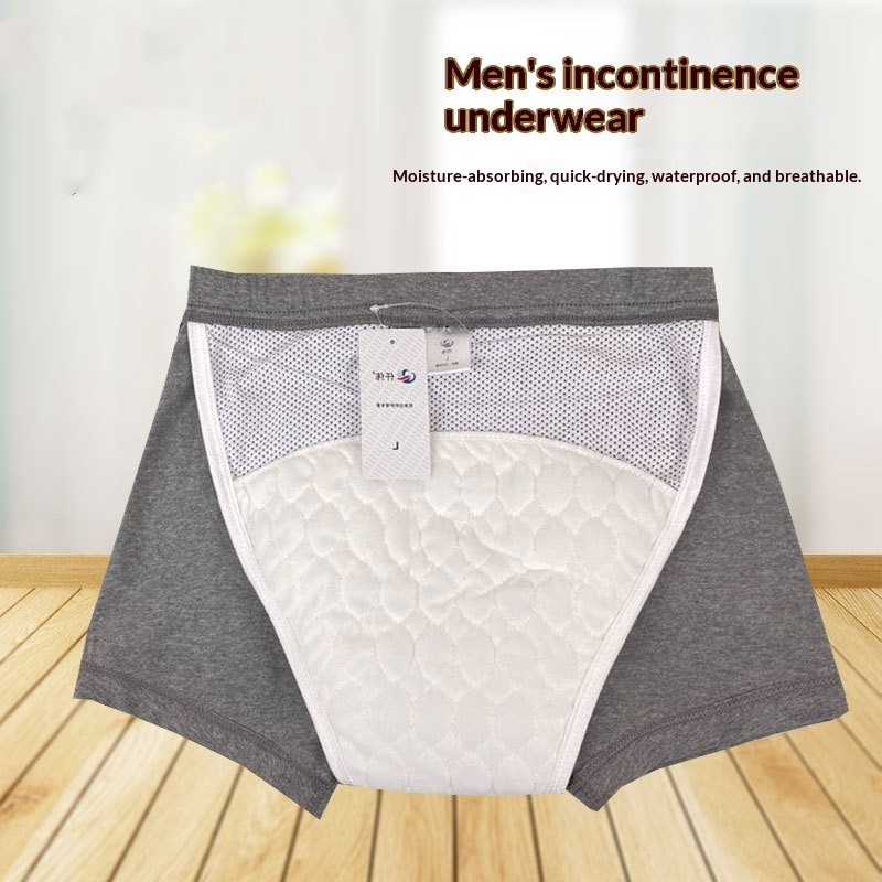 Men's Washable Pure Cotton Breathable Leak Proof Underwear