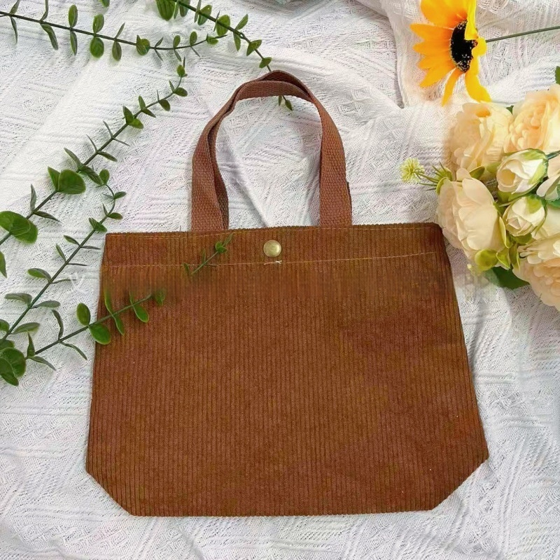 Rough-yarn Minimalist-style Tote With Double-sided Prints A Versatile High-capacity Womens Canvas Bag