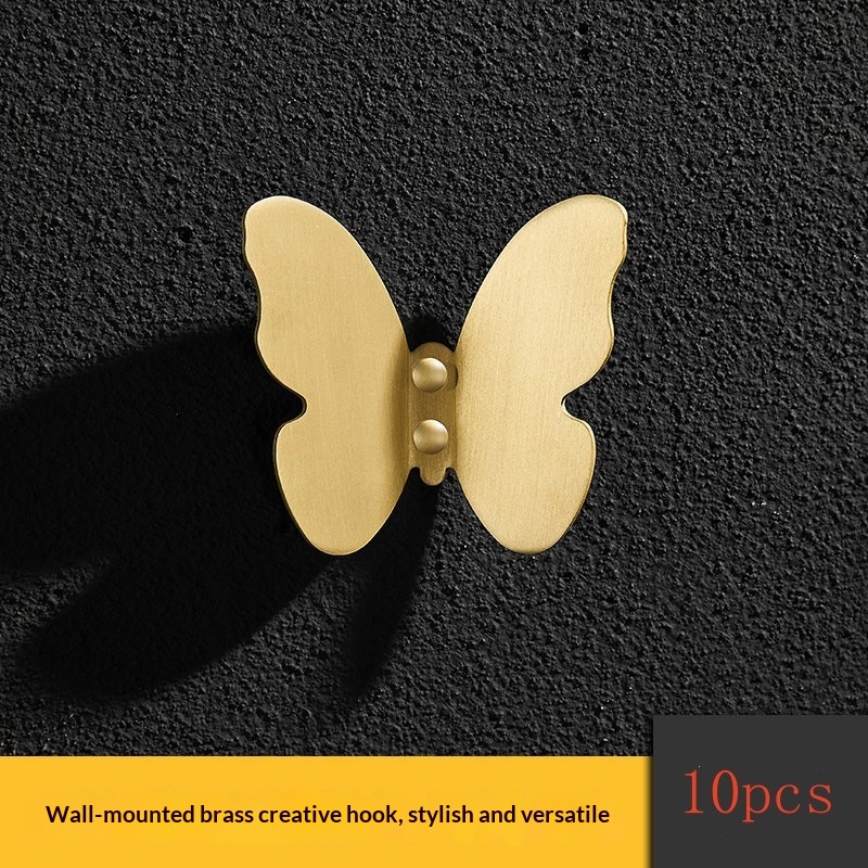 No-Drill Creative Brass Coat Hook