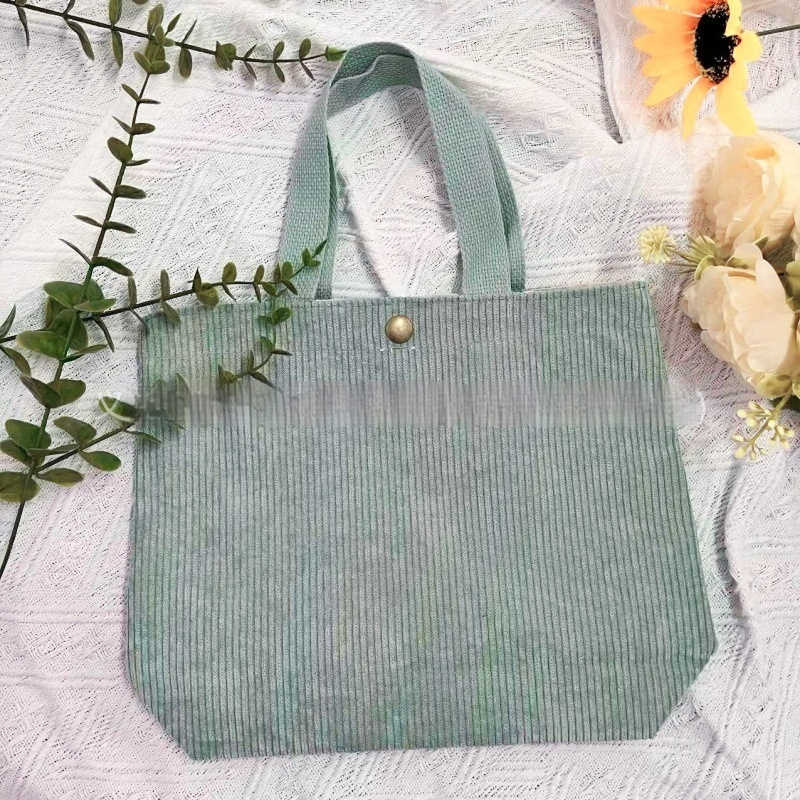 Rough-yarn Minimalist-style Tote With Double-sided Prints A Versatile High-capacity Womens Canvas Bag