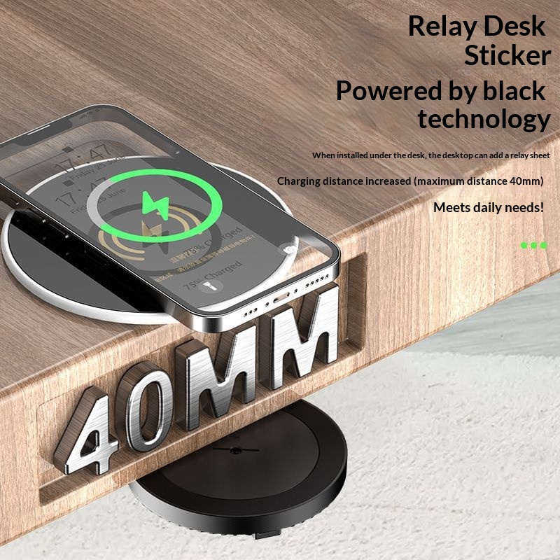 New 40mm Wireless Phone Charger Air Gap Wireless Charging Device