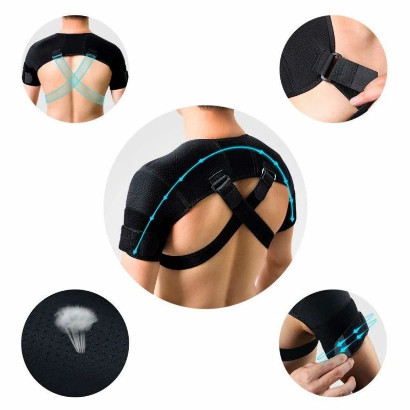 Adjustable Cross Shoulder For Back Pain Relief Featuring Dual Straps And Dual Shoulder Supports