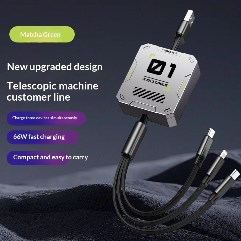 Three-in-one Extension Cable For Smartphones