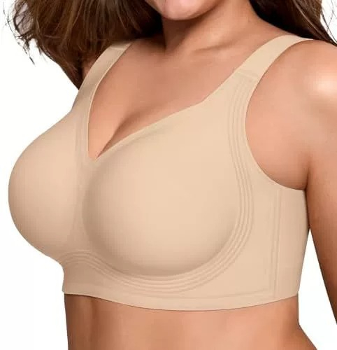 Womens Full-Coverage Push-Up Bra Without Underwire For Support