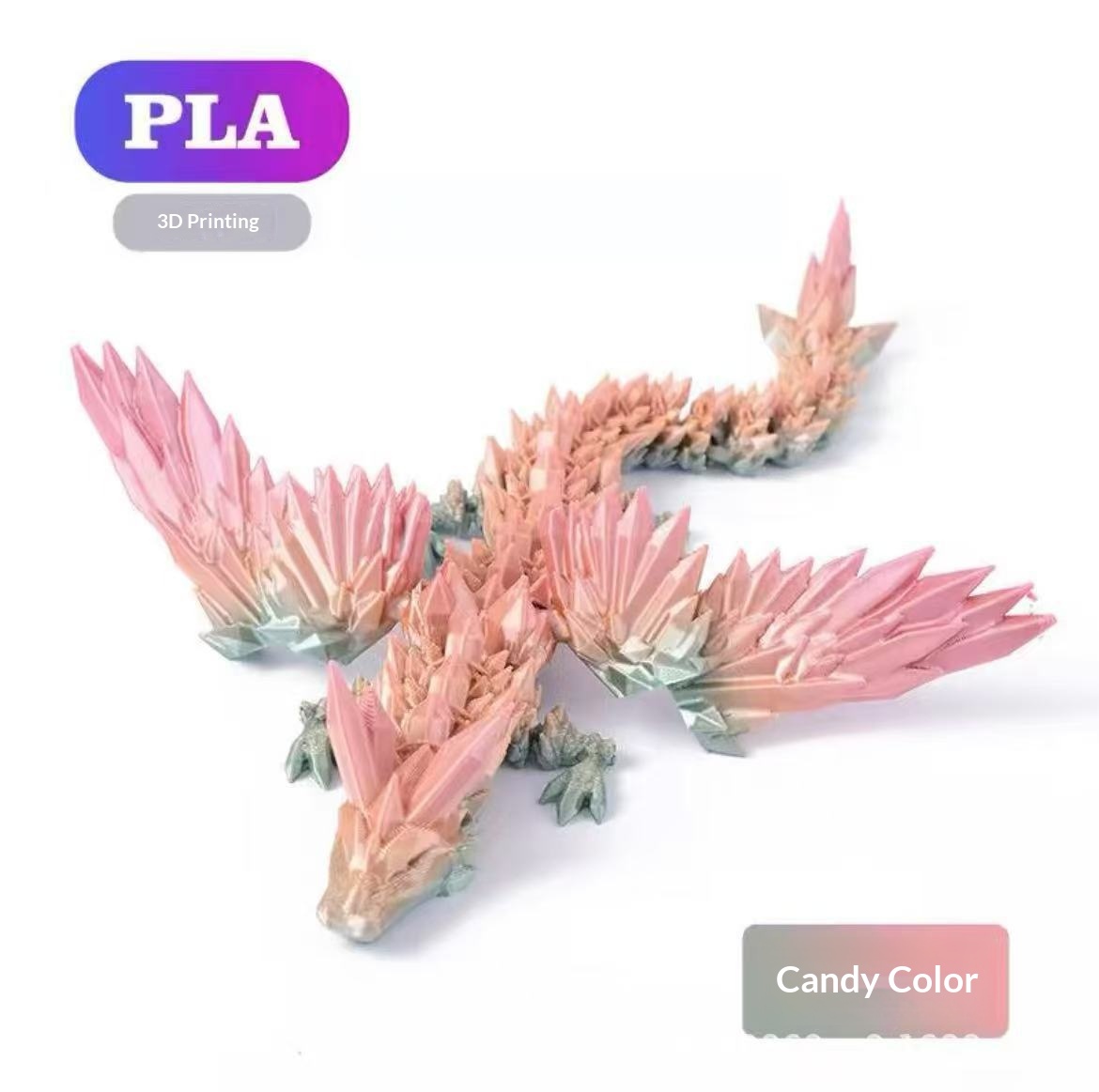 3D-printed Flying Dragon Model With A Fully Posable Body For Play