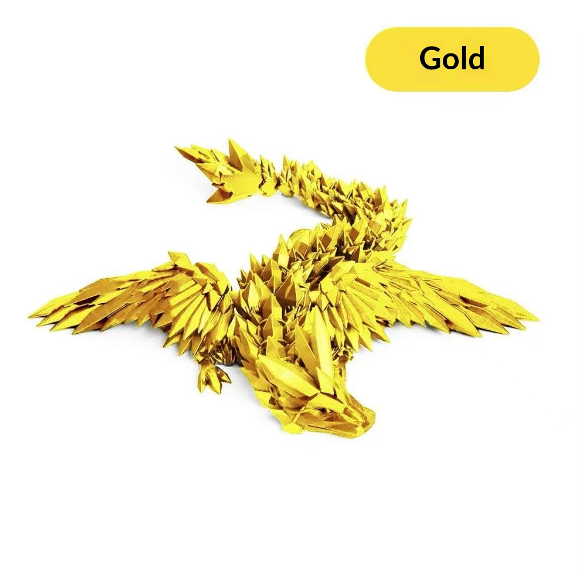 3D-printed Flying Dragon Model With A Fully Posable Body For Play