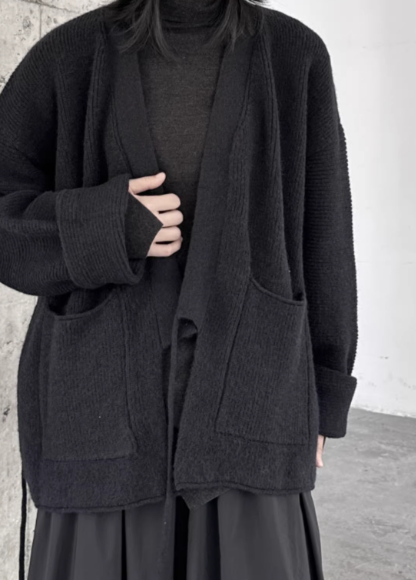 Small Niche Yamamoto Japanese Style Dark Style Loose Sweater Cardigan For Women