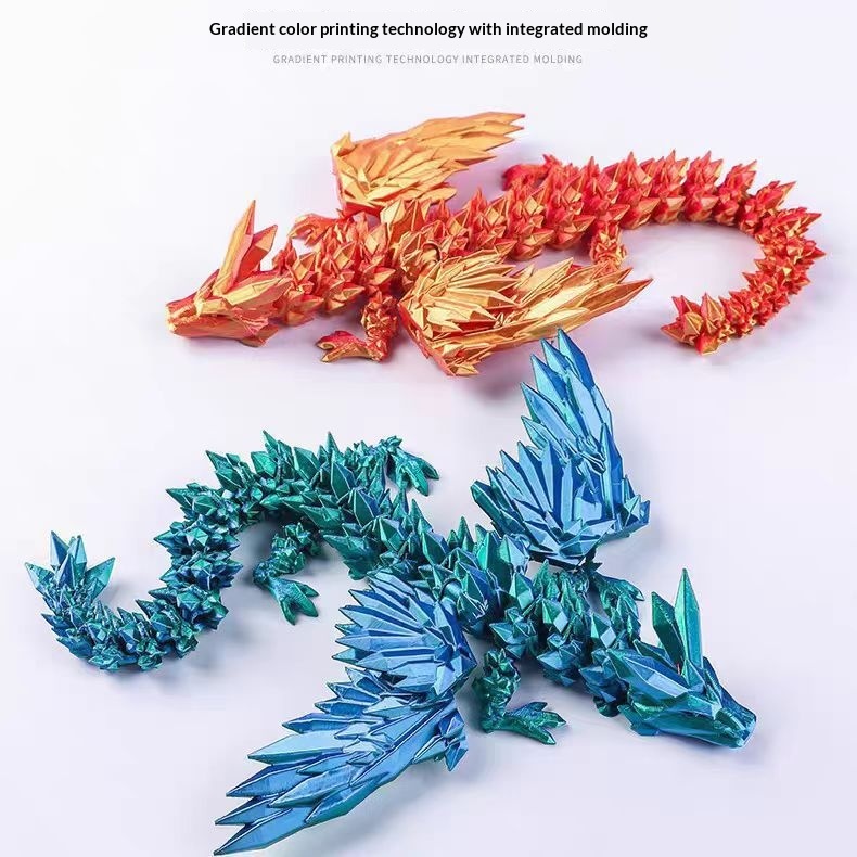 3D-printed Flying Dragon Model With A Fully Posable Body For Play