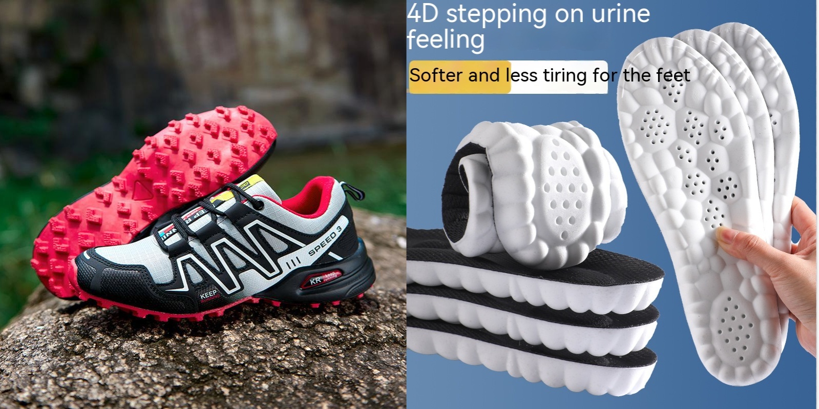 Men's Super Lightweight Breathable Shock Absorption Off-road Trekking Shoes