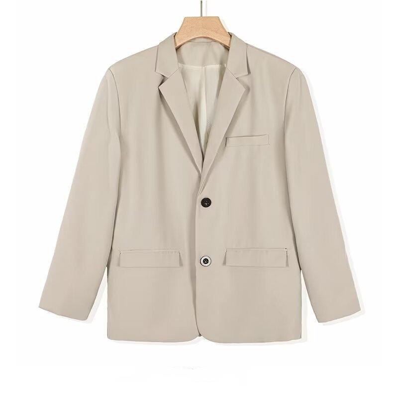 Mens Casual Spring Autumn Suit Jacket With Padded Shoulders In A Edgy Style