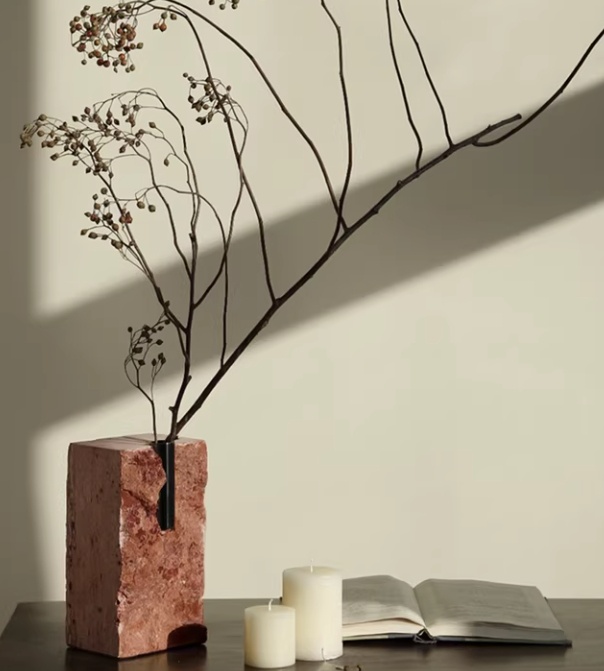Travertine Stone Flower Vase